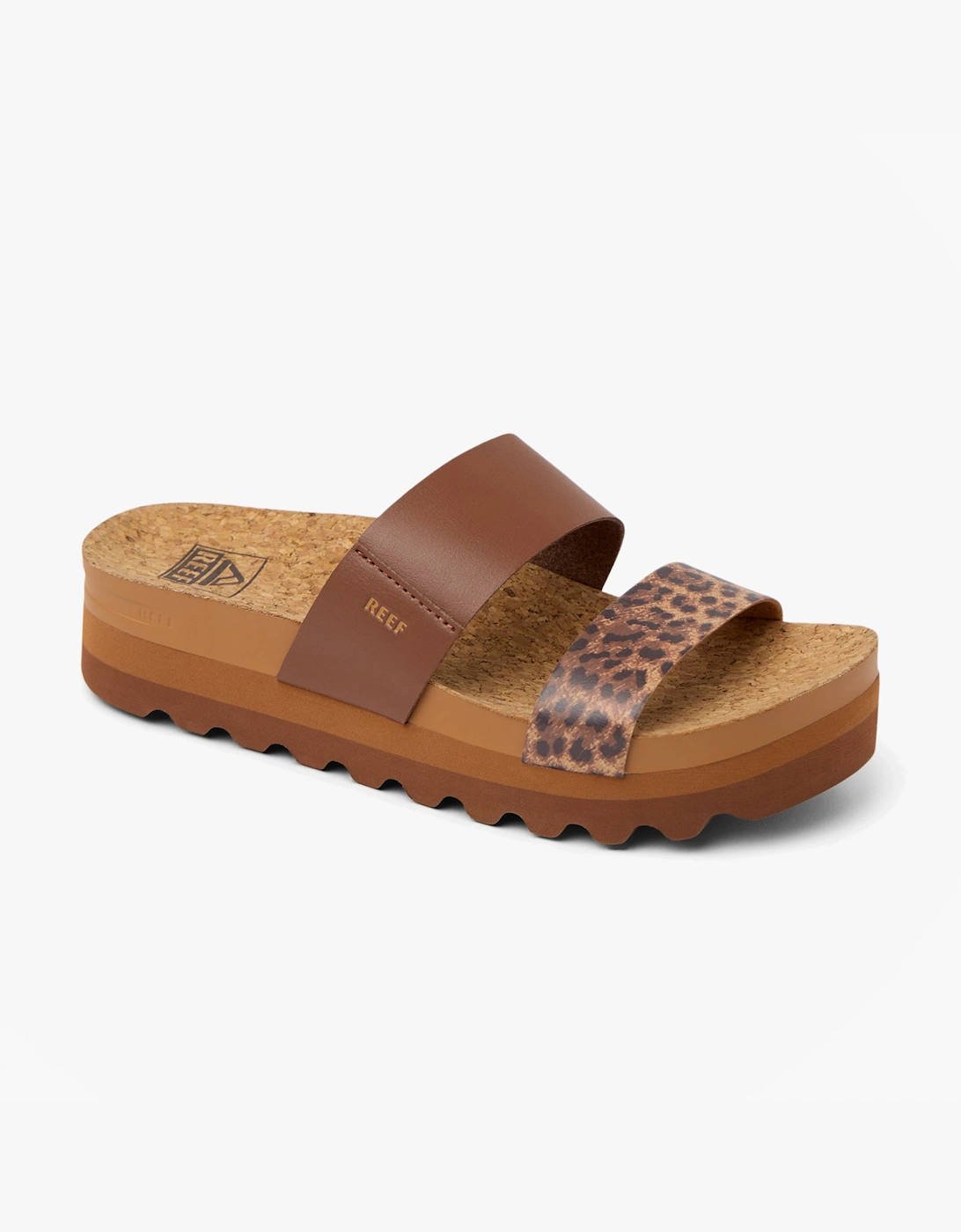 Reef CUSHION VISTA Womens Platform  Sandals Brown/Leopard