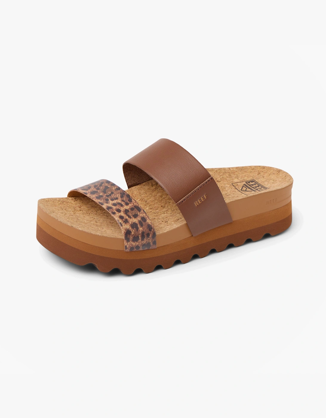 Reef CUSHION VISTA Womens Platform  Sandals Brown/Leopard