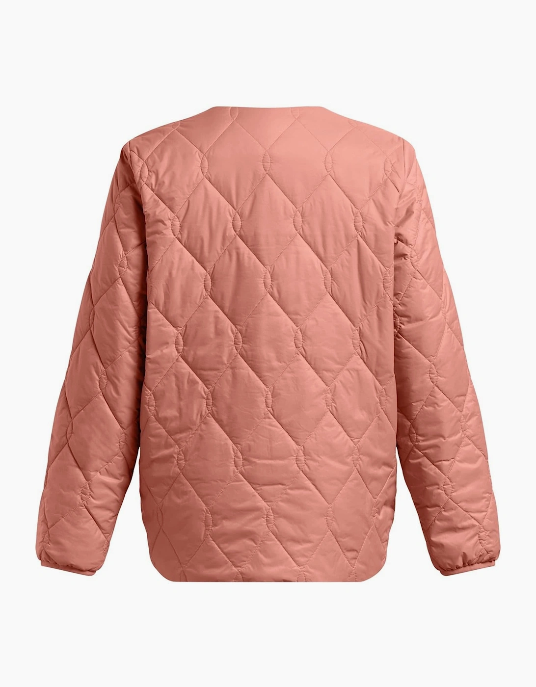 Diamond Snap Button Zipped Pocket Puffer Jacket
