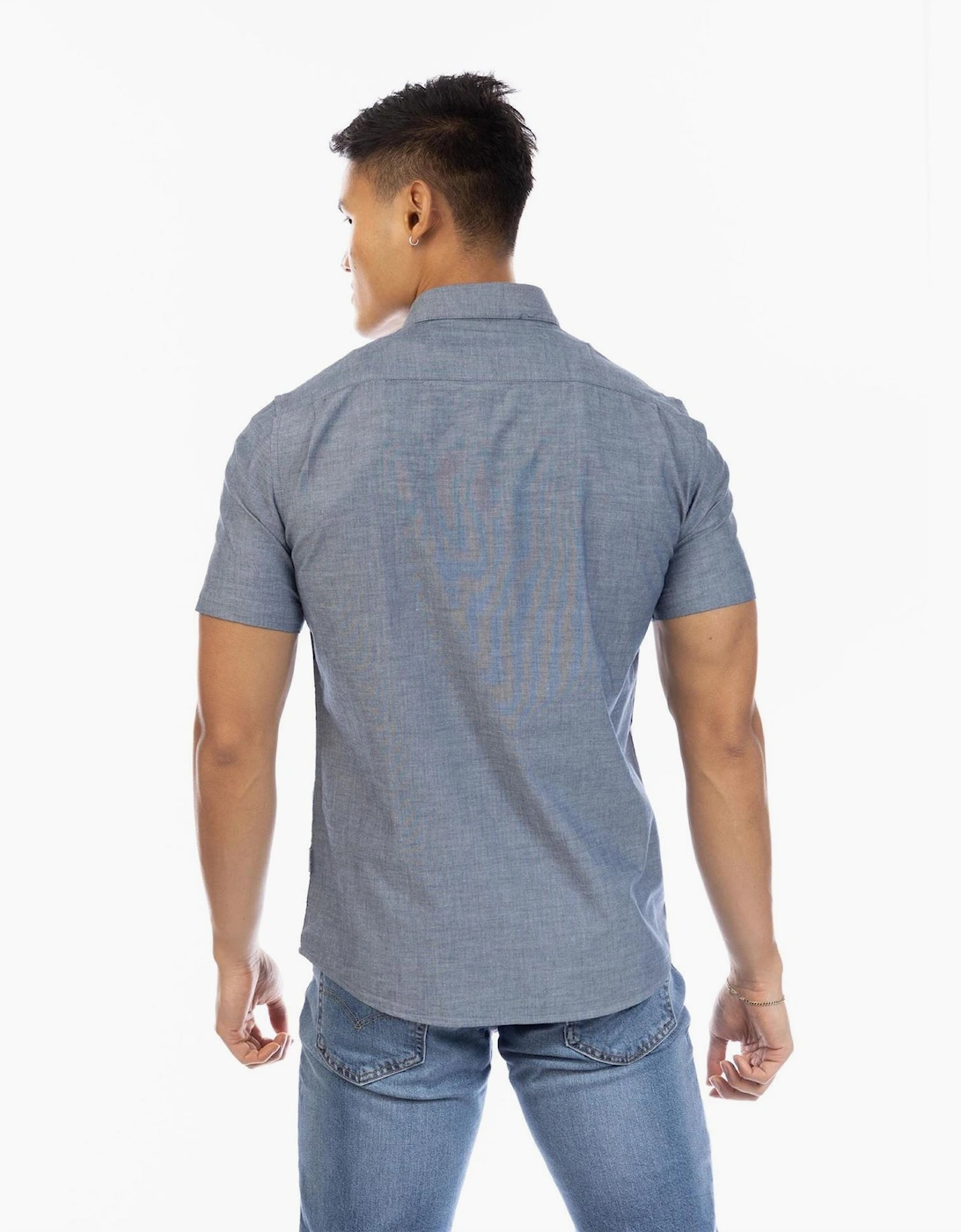 Collared Neck Short Sleeve Regular Fit Shirt