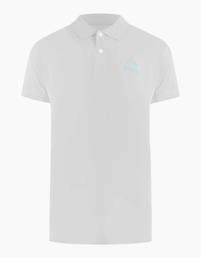 Ice Iceberg Triangle Logo White Polo Shirt