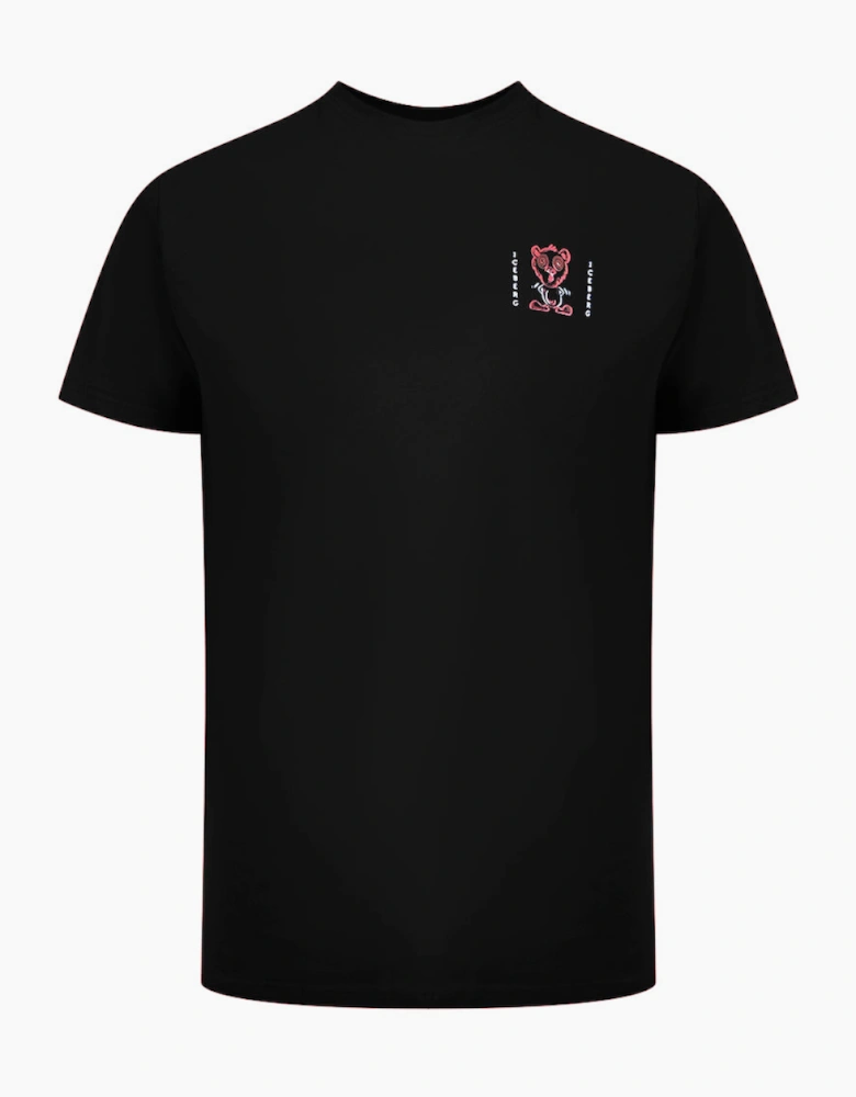 Ice Iceberg Small Bear Logo Black T-Shirt