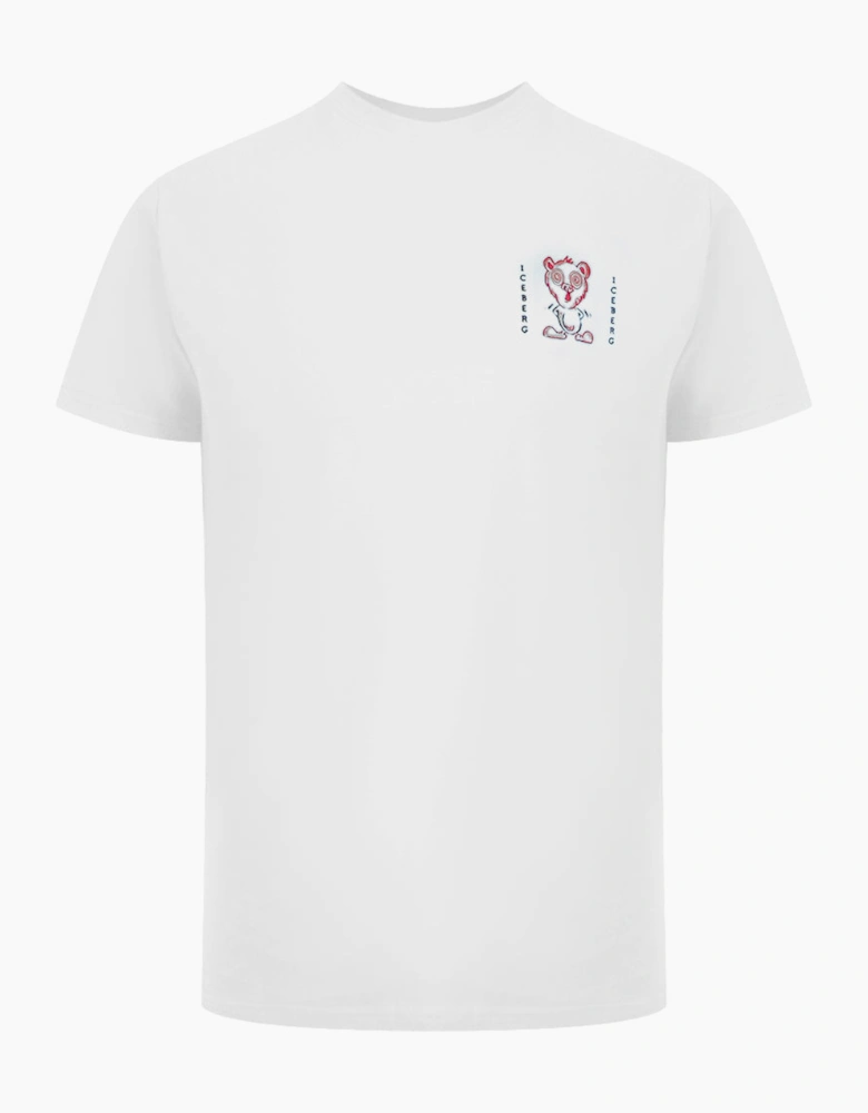 Ice Iceberg Small Bear Logo White T-Shirt