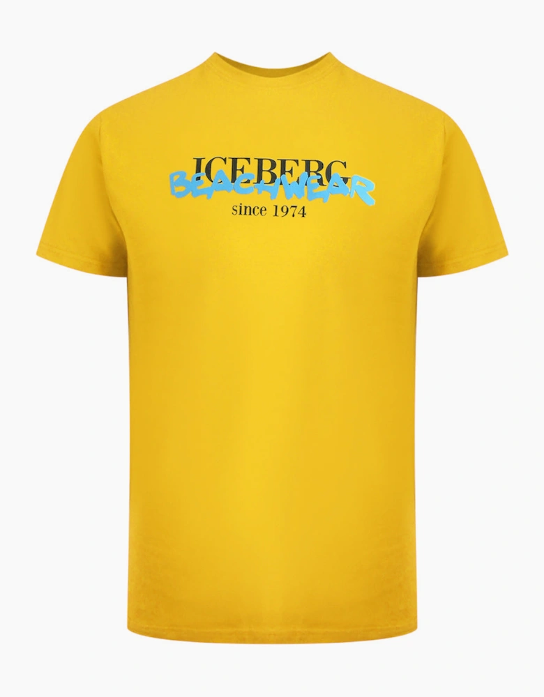 Ice Iceberg Beachwear Logo Yellow T-Shirt