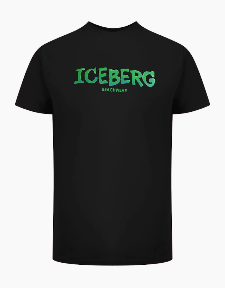 Ice Iceberg Bold Logo Black T-Shirt