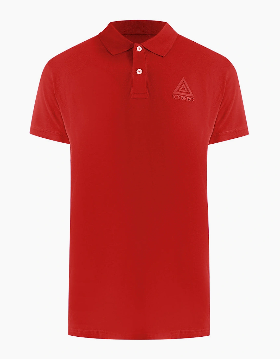 Ice Iceberg Triangle Logo Red Polo Shirt, 3 of 2