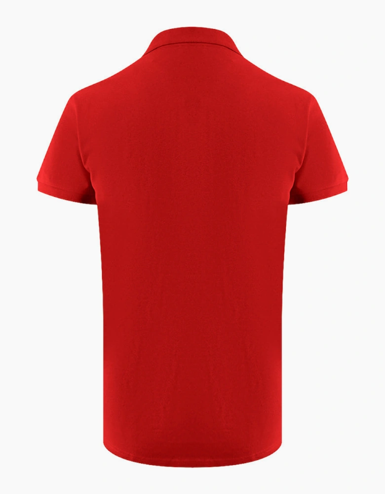 Ice Iceberg Triangle Logo Red Polo Shirt