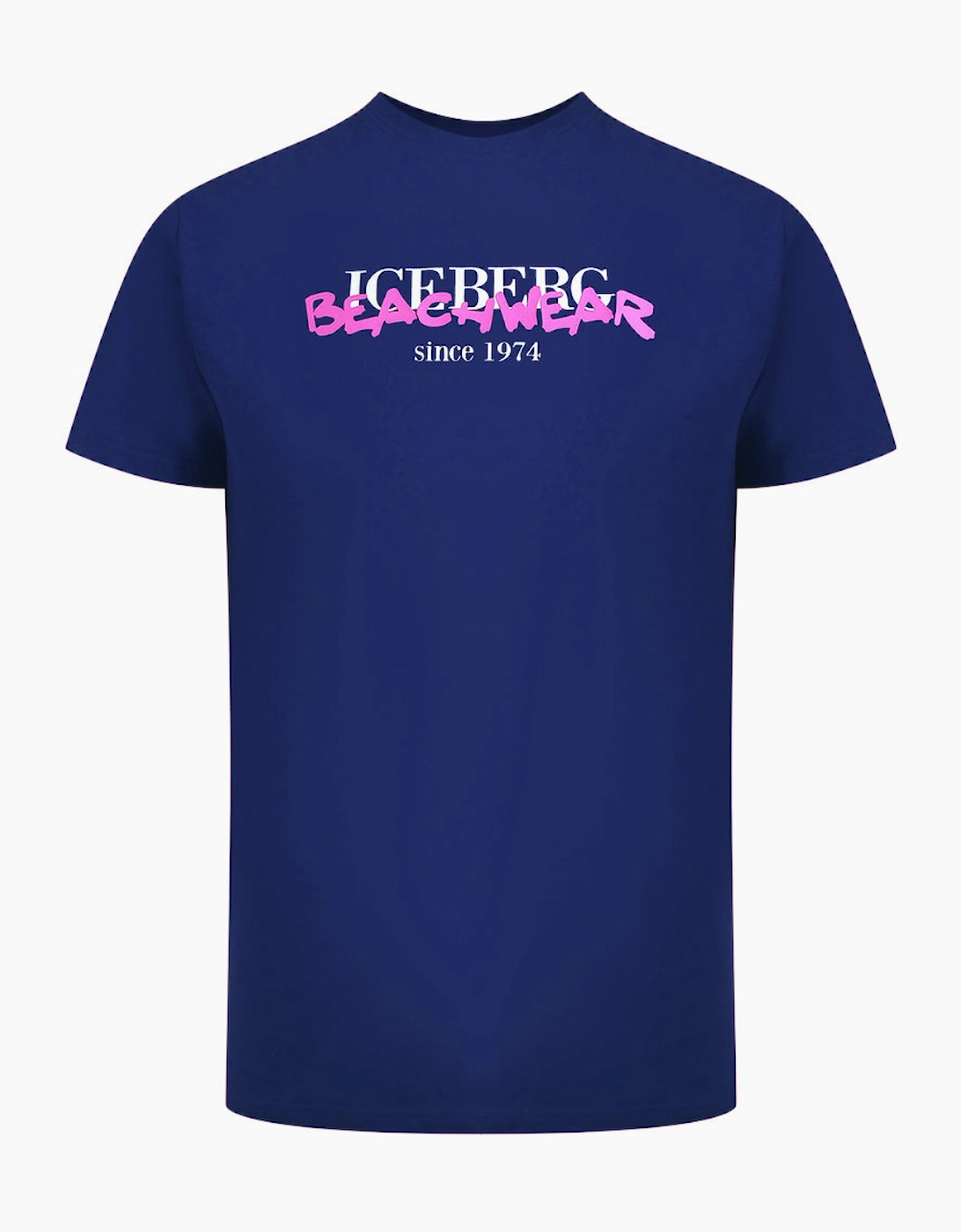 Ice Iceberg Beachwear Logo Navy Blue T-Shirt, 3 of 2