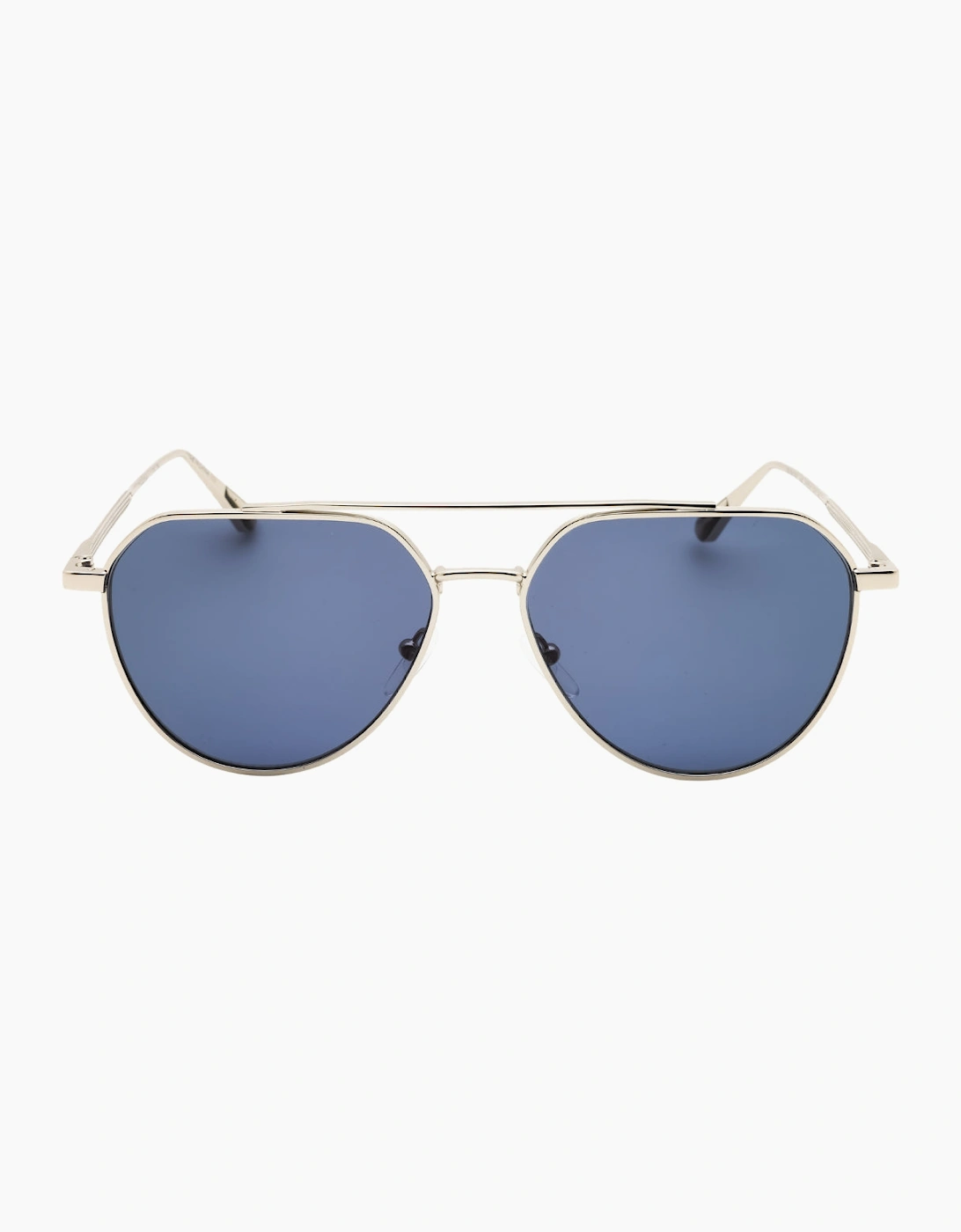 Calvin Klein Silver Frame Blue Lensed Sunglasses