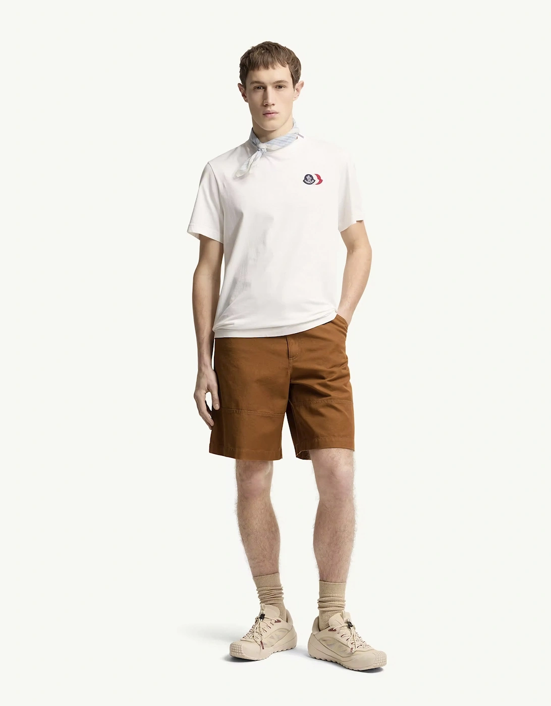 Triple Logo Cotton T-Shirt White
