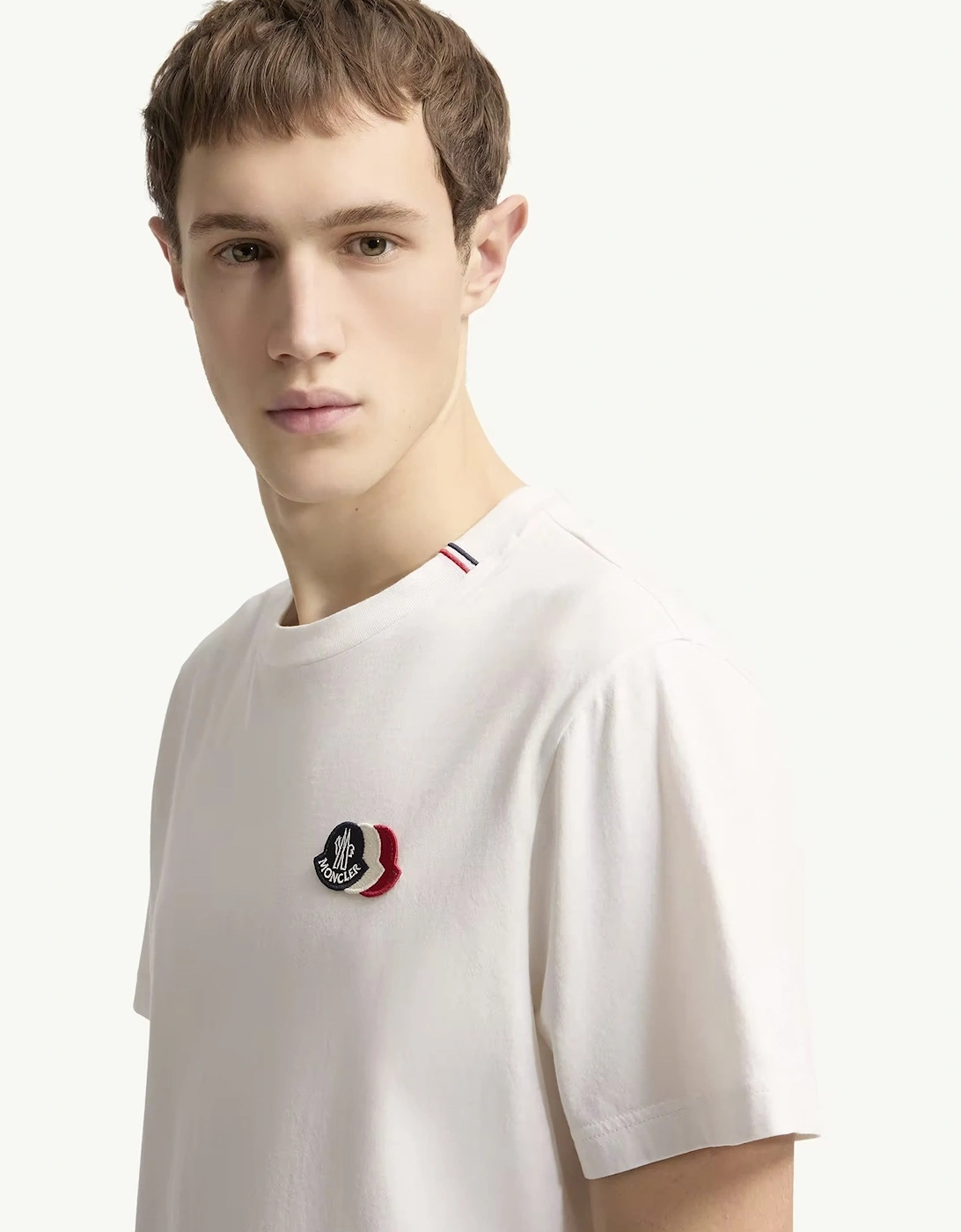 Triple Logo Cotton T-Shirt White