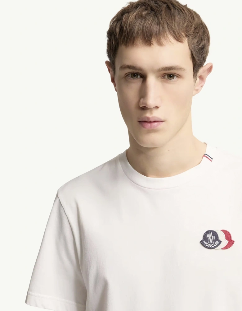 Triple Logo Cotton T-Shirt White