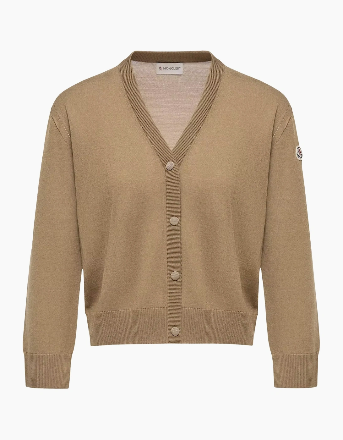 Moncler Women's Cream Hybrid Cardigan Beige - Size 12