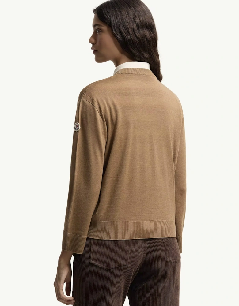Womens Hybrid Cardigan Beige