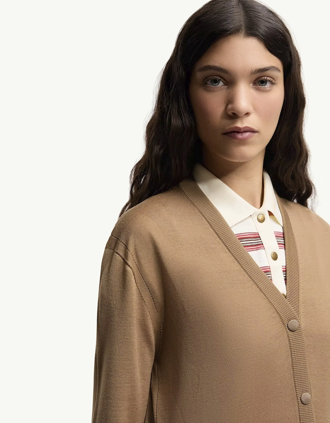 Womens Hybrid Cardigan Beige