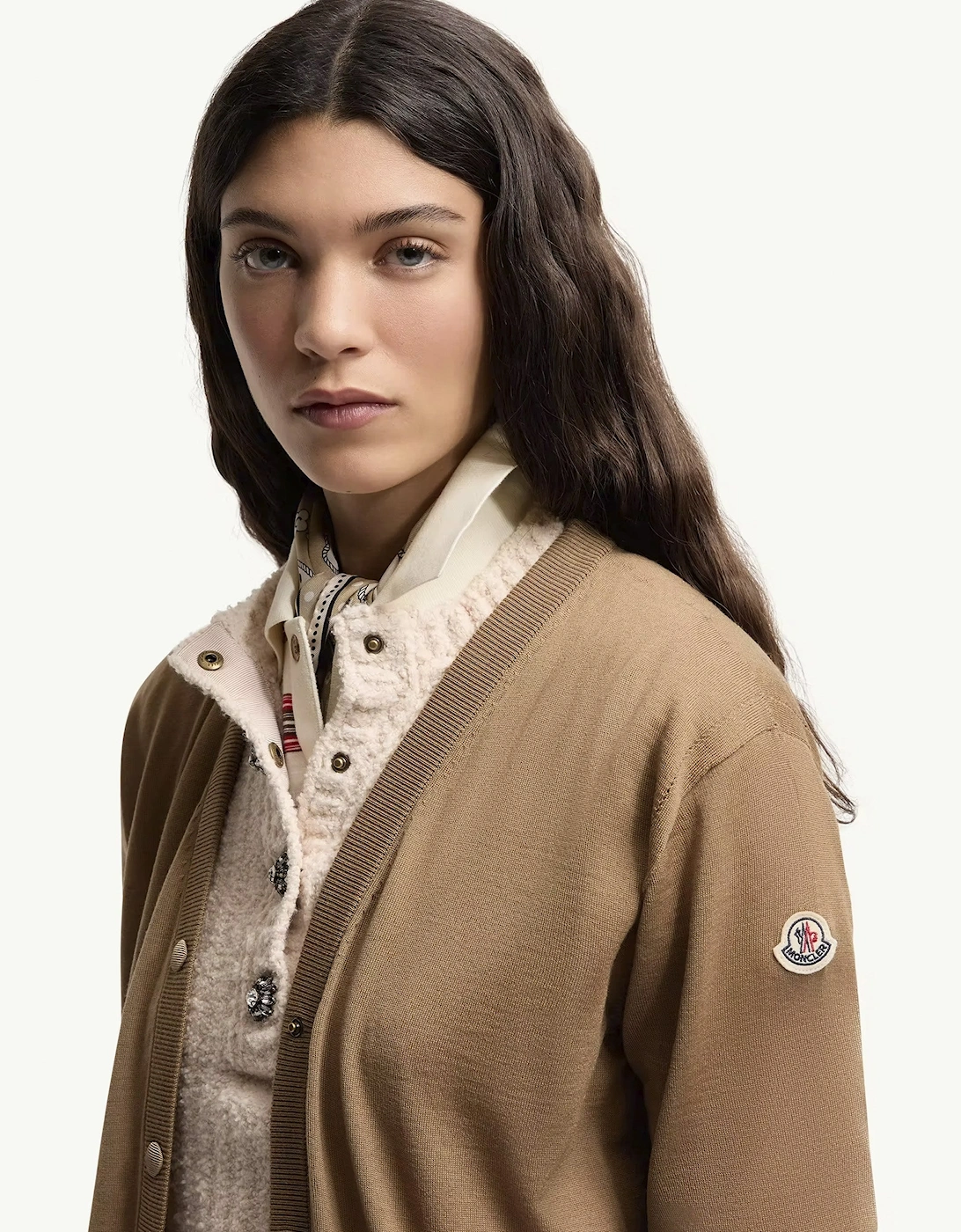Womens Hybrid Cardigan Beige