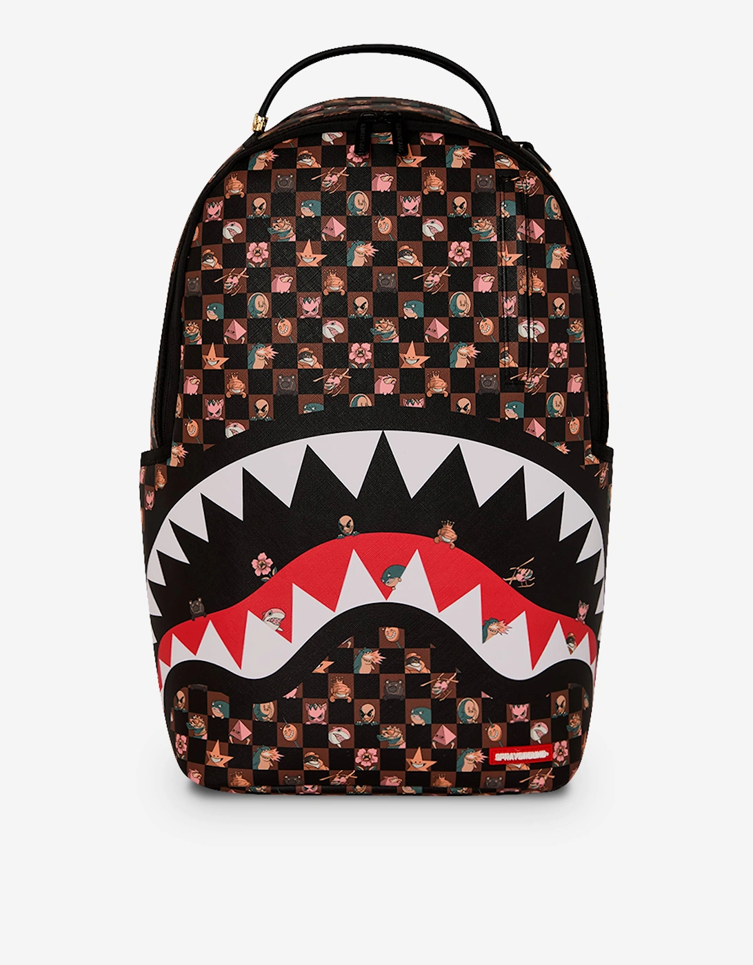 Sprayground Kids Peeking Characters Remix Backpack in Brown (46cm)