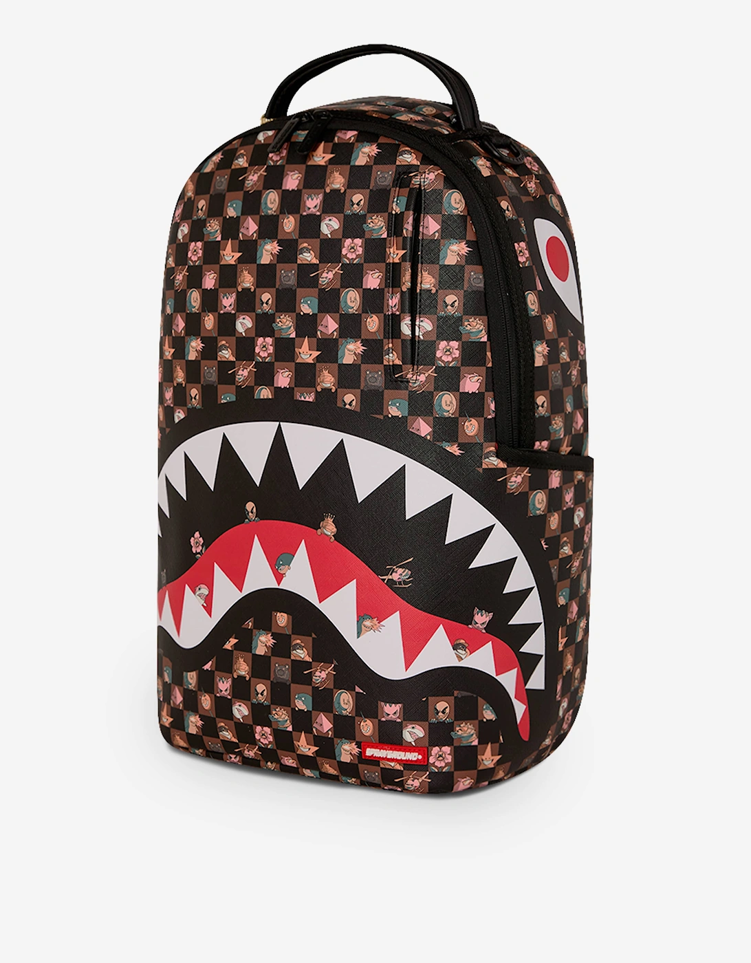 Sprayground Kids Peeking Characters Remix Backpack in Brown (46cm)