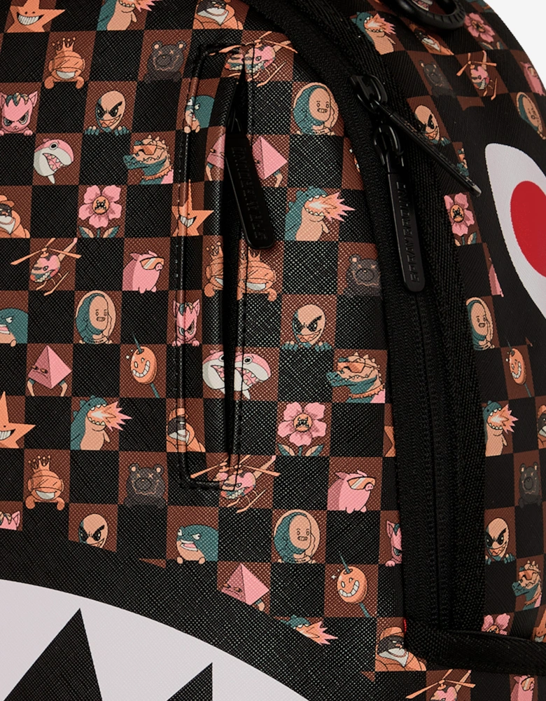 Sprayground Kids Peeking Characters Remix Backpack in Brown (46cm)