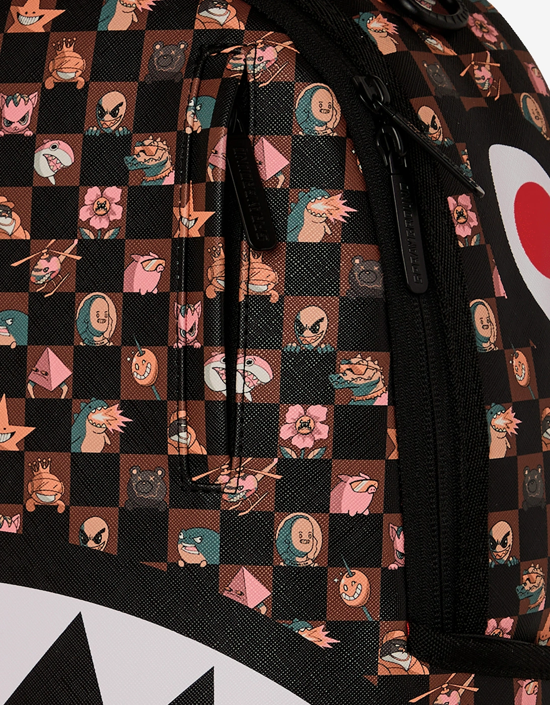Sprayground Kids Peeking Characters Remix Backpack in Brown (46cm)