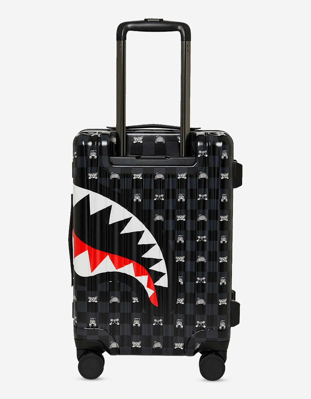 Sprayground Kids Peeking Character Check Carry-On Luggage in Black (55cm)