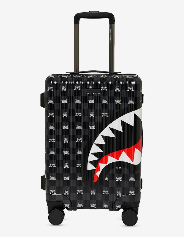 Sprayground Kids Peeking Character Check Carry-On Luggage in Black (55cm)