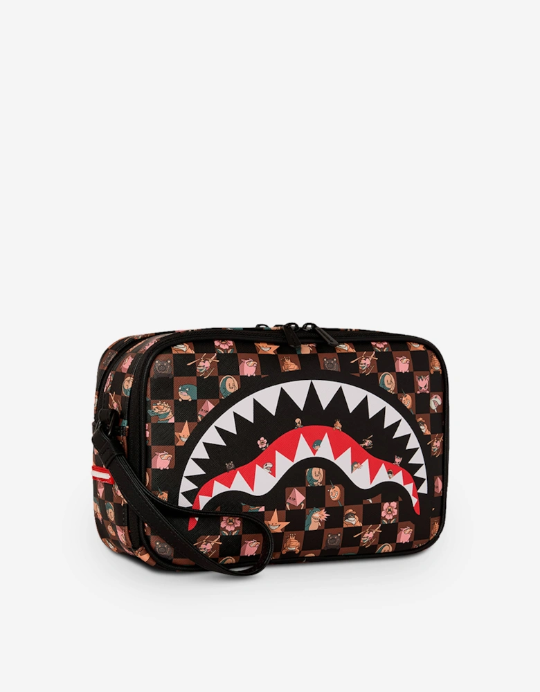 Sprayground Kids Peeking Characters Remix Toiletry Brick in Brown (25cm)