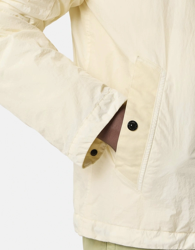 Hooded 4100001 Crinkle Reps Ny Jacket Ivory/Yellow