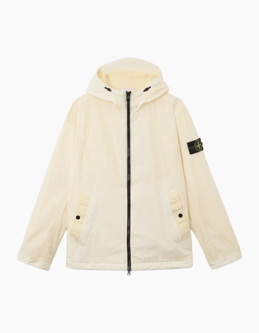 Hooded 4100001 Crinkle Reps Ny Jacket Ivory/Yellow