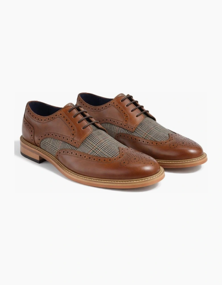 Roamers M072 Mens Brogue Shoes Tan