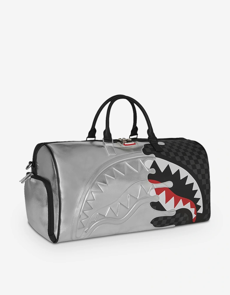 Sprayground Kids Silver Side Drip Duffle Bag in Black (33cm)