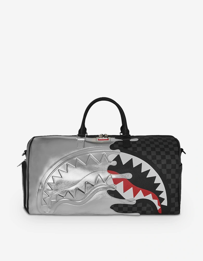 Sprayground Kids Silver Side Drip Duffle Bag in Black (33cm)
