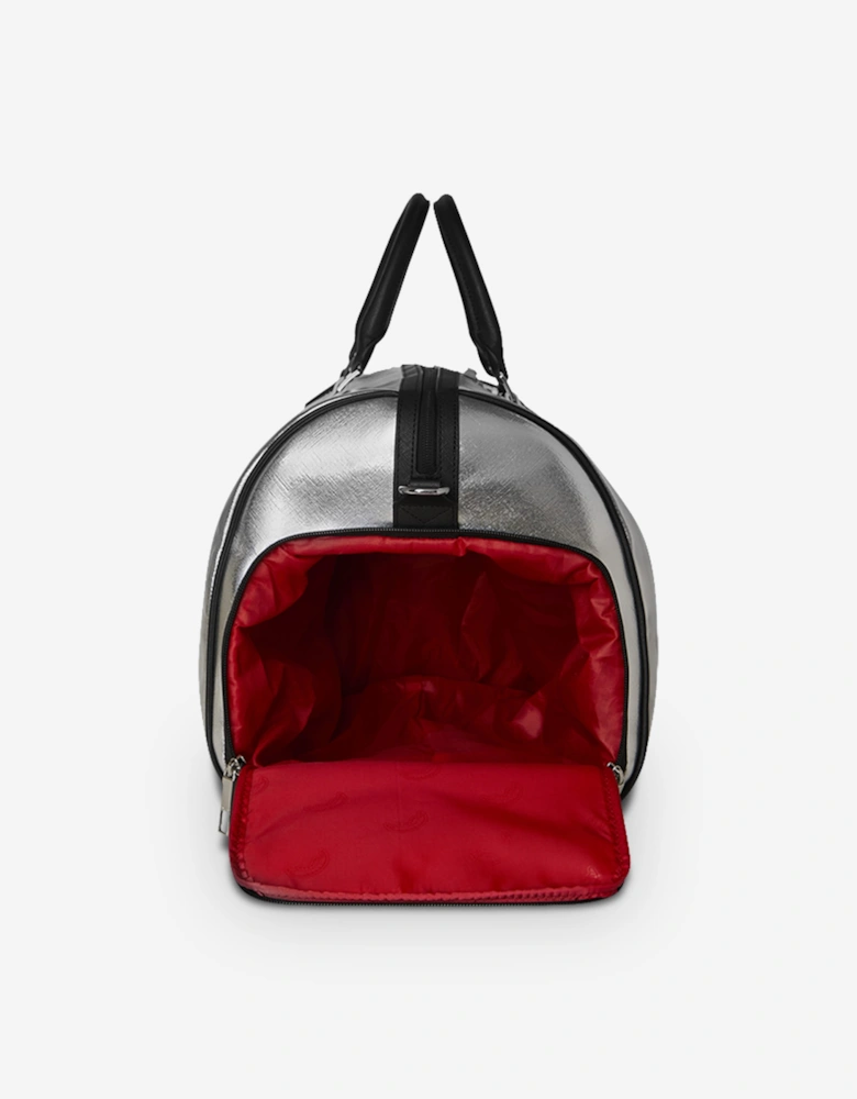 Sprayground Kids Silver Side Drip Duffle Bag in Black (33cm)