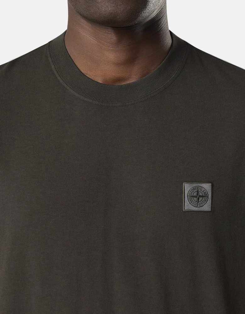 Patch Logo 2100030 T-Shirt Charcoal/Brown