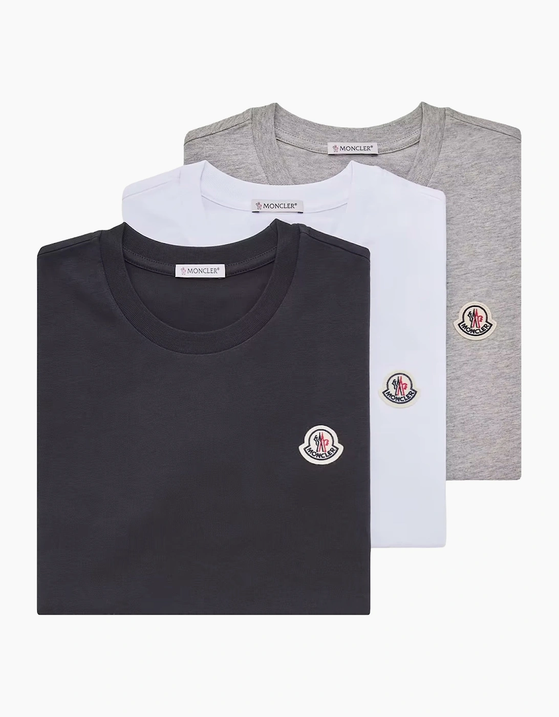 Moncler Women's Black 3 Pack T-Shirts Multicolour - Size 10/8