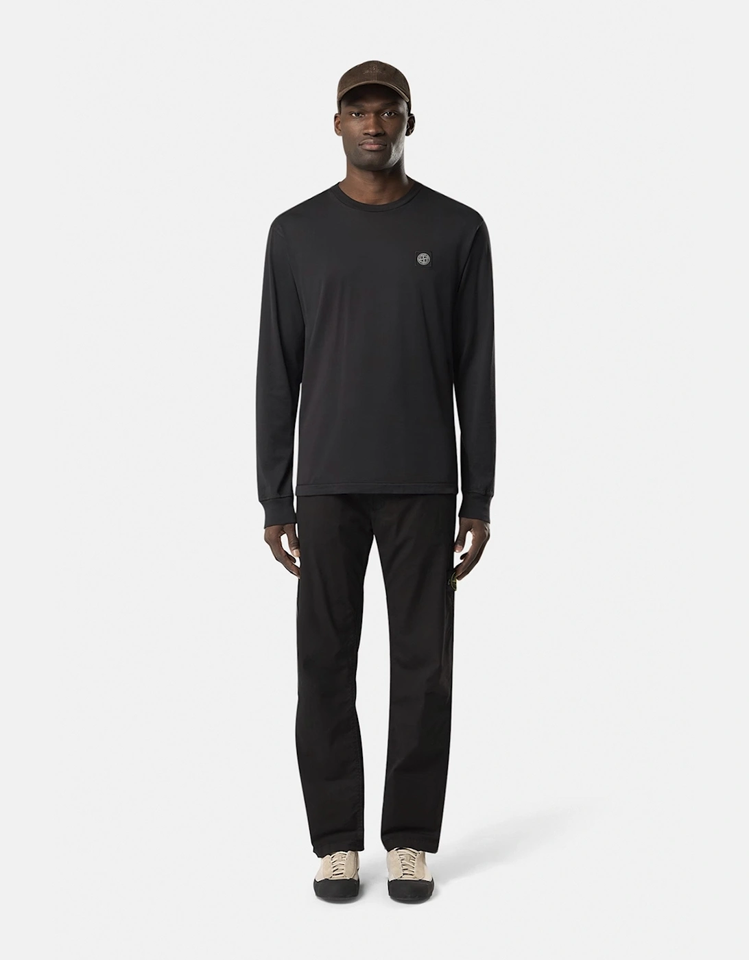 Compass Badge 2100031 Ls Tee Black