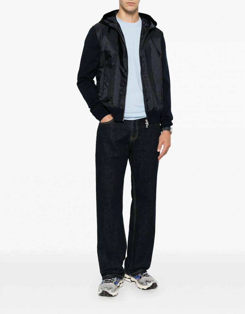 Hybrid Hooded Cardigan Navy