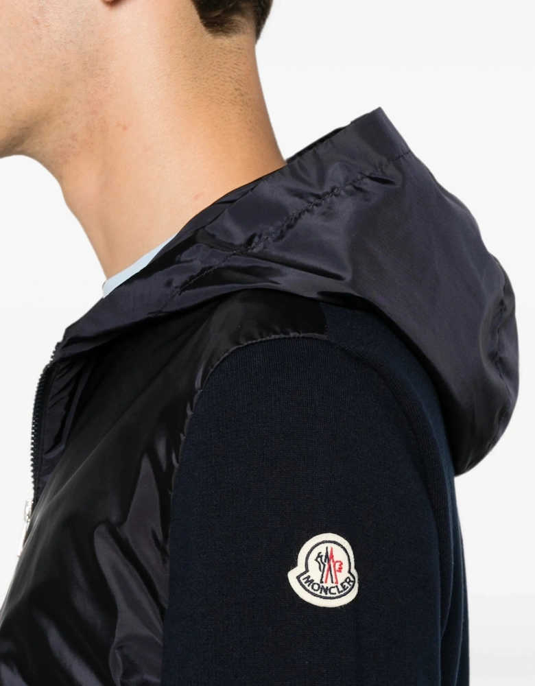Hybrid Hooded Cardigan Navy