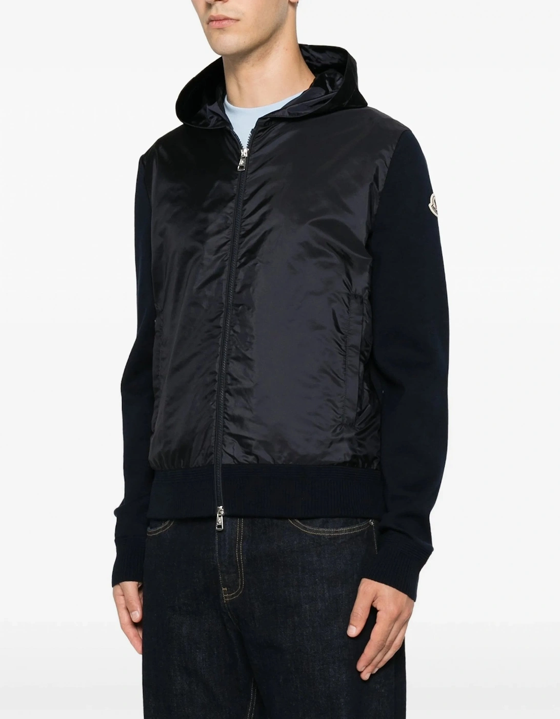 Hybrid Hooded Cardigan Navy