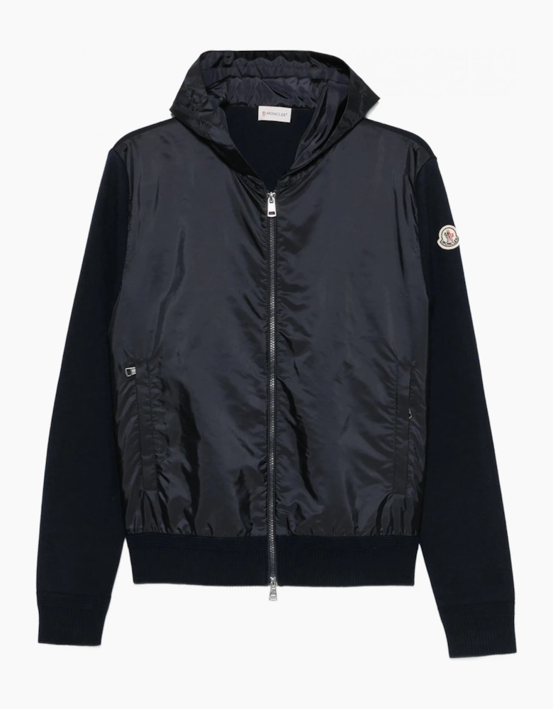 Hybrid Hooded Cardigan Navy
