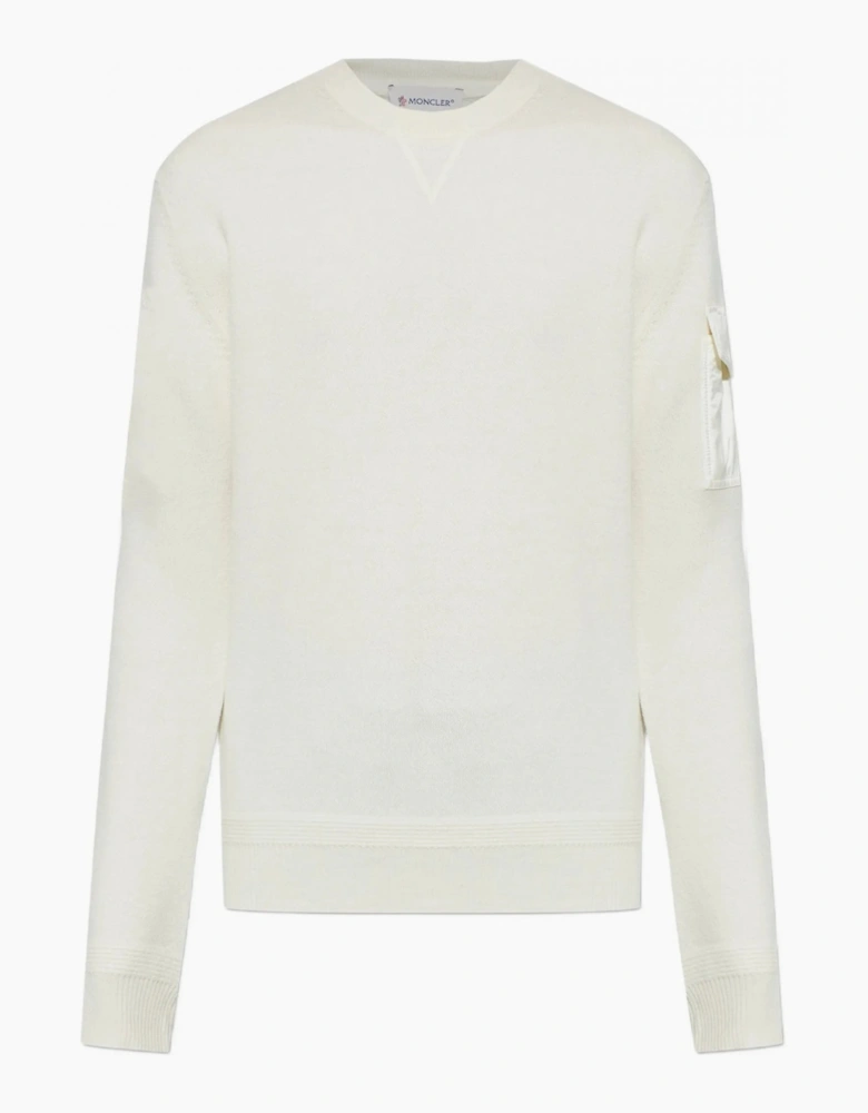 Sleeve Pocket Sweater Cream