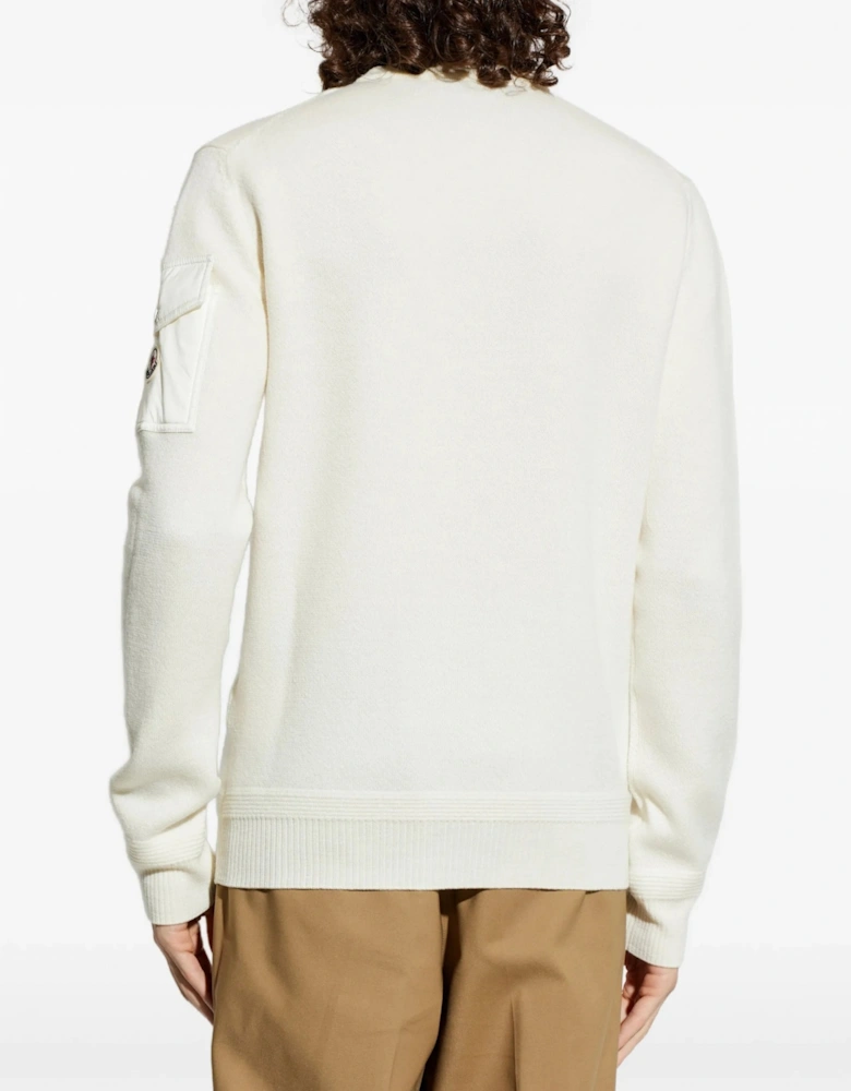 Sleeve Pocket Sweater Cream