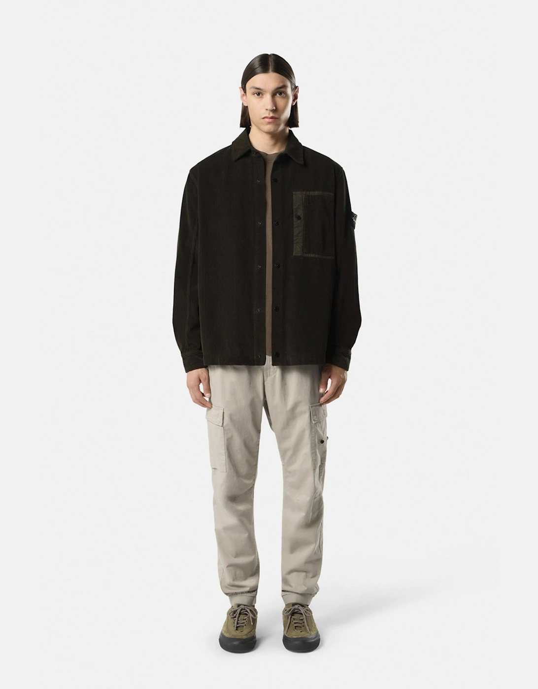 Corduroy 1200016 Overshirt Coal Grey