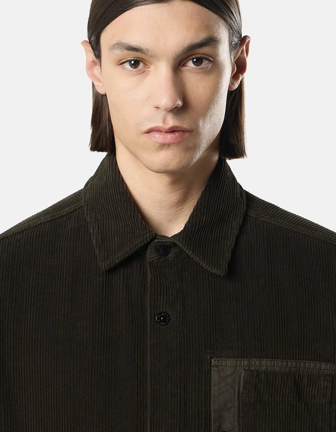 Corduroy 1200016 Overshirt Coal Grey