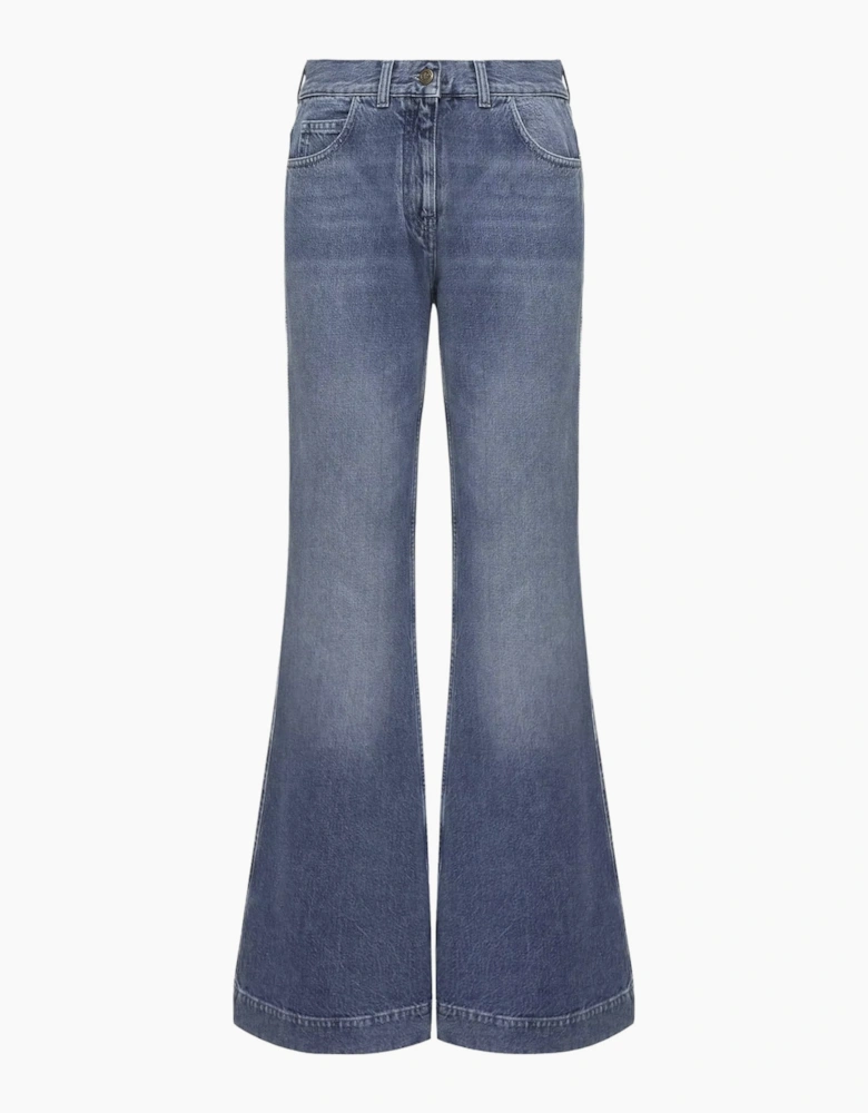 Womens Flared Jeans Blue
