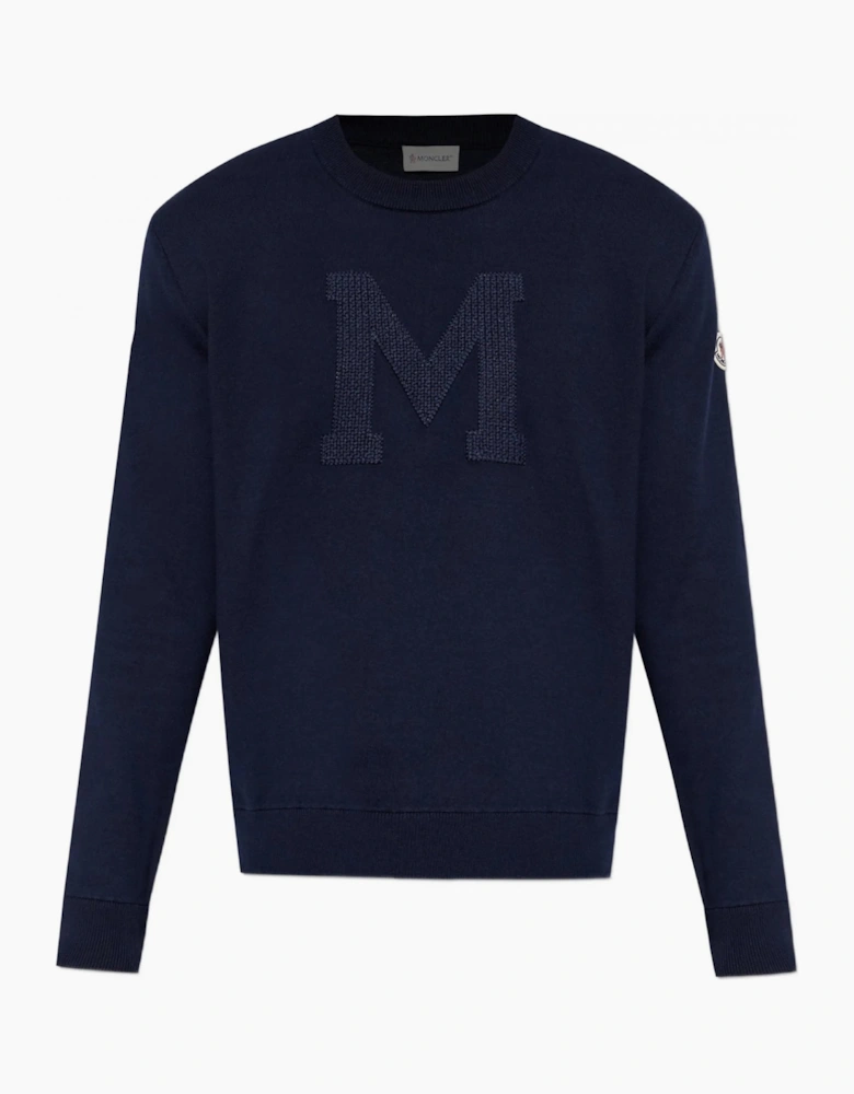 M Logo Crewneck Sweater Navy