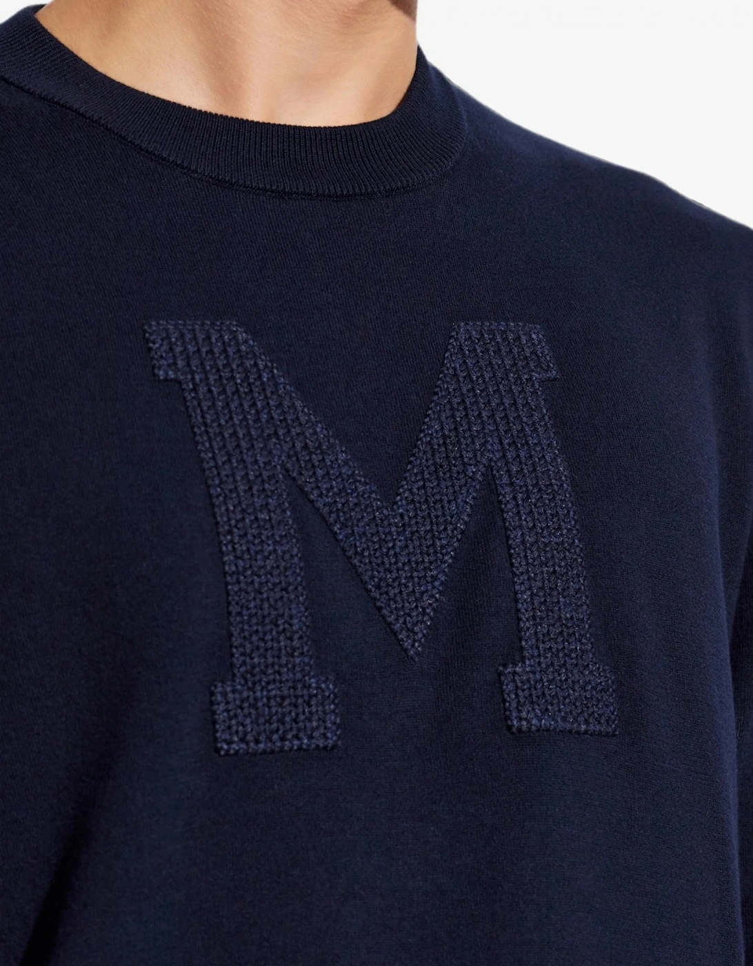M Logo Crewneck Sweater Navy