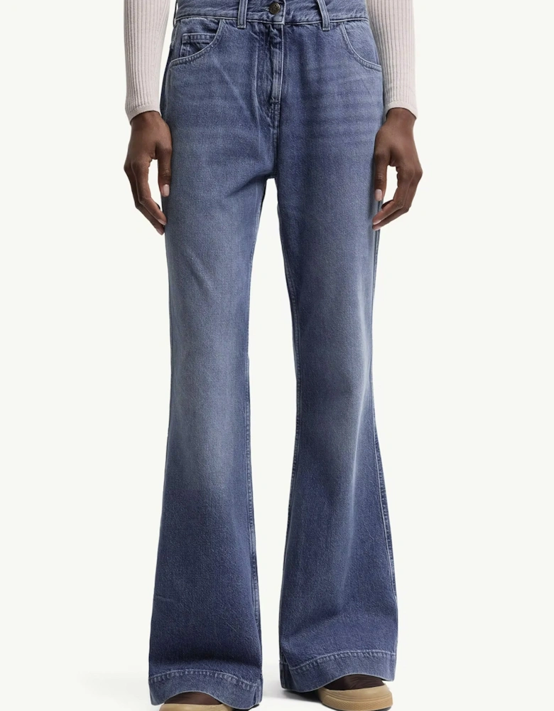 Womens Flared Jeans Blue