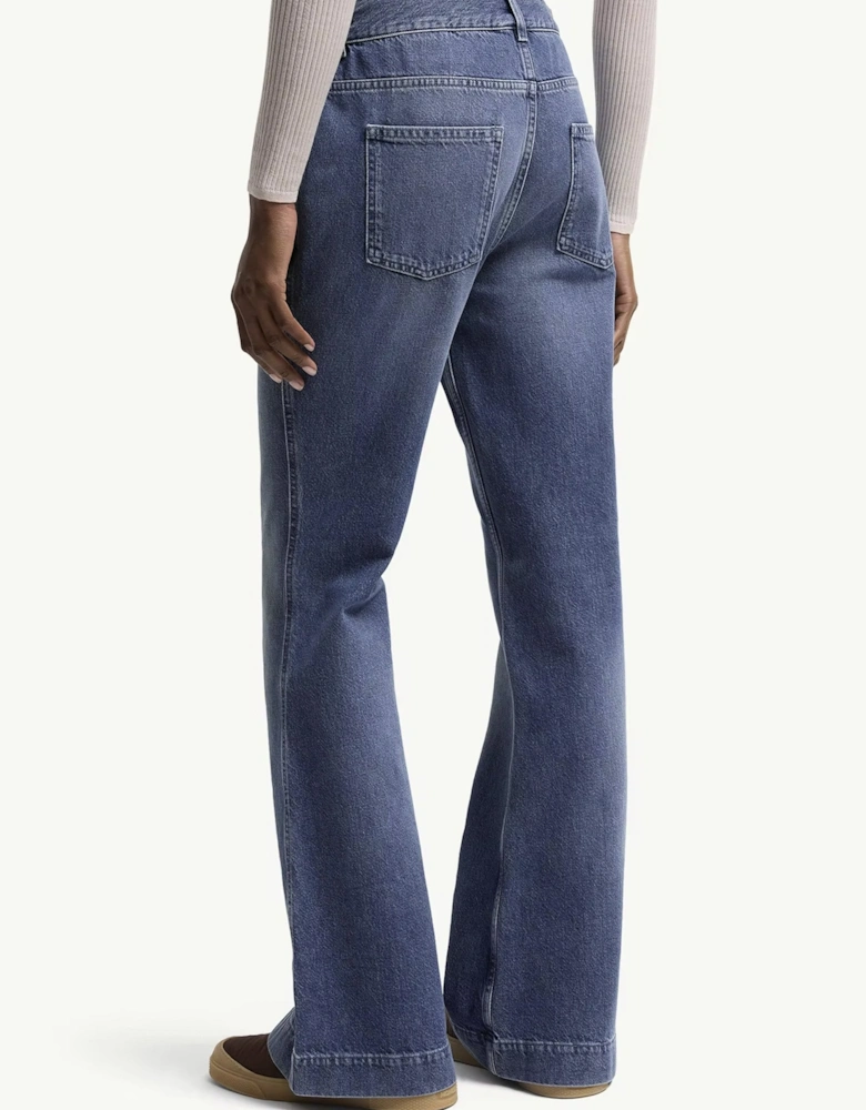 Womens Flared Jeans Blue