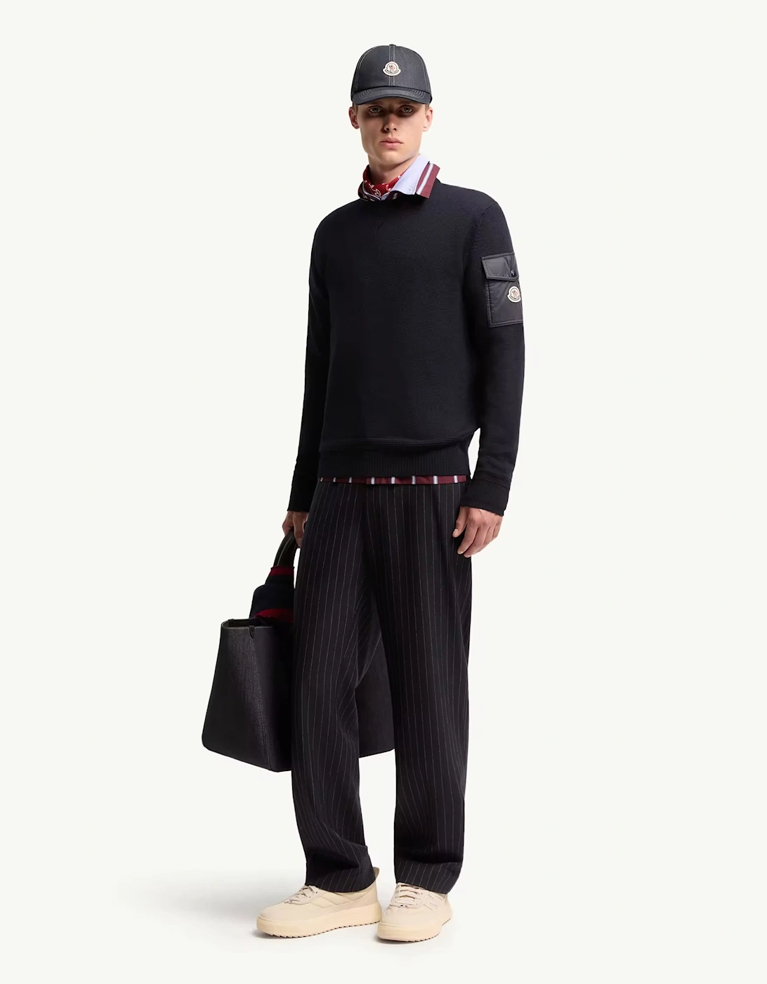 Sleeve Pocket Sweater Navy